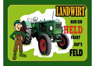Vianmo Insegna In Legno 30X40 Cm Landwirt Nur Ein Held FäHrt Feld