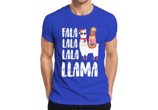 Maglietta Da Uomo Fala Lala Lala Llama - Regalo Di Natale, Blu, Xl