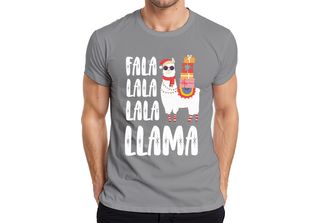 Maglietta Da Uomo Fala Lala Lala Lama - Regalo Di Natale, Grigio, Xl