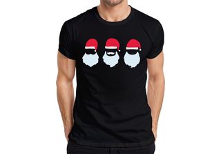 Tre Natali Babbo Natale Santa Klaus - Regalo Di Natale Maglietta Da Uomo, Nero,…