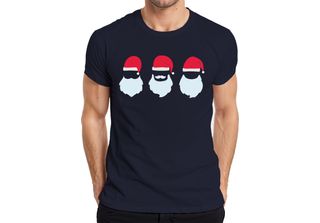 Tre Natali Babbo Natale Santa Klaus - Regalo Di Natale Maglietta Da Uomo, Navy,…