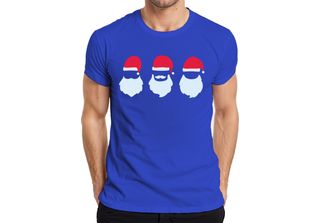 Tre Natali Babbo Natale Santa Klaus - Regalo Di Natale Maglietta Da Uomo, Blu, M