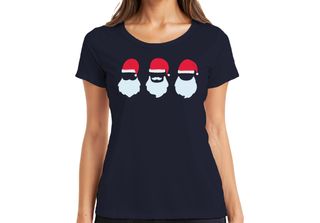 Tre Babbi Natale Babbo Natale - Regalo Di Natale Maglietta Da Donna, Navy, L