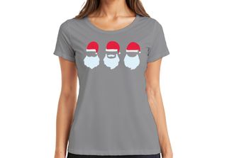 Tre Natali Babbo Natale Santa Klaus - Regalo Di Natale Maglietta Da Donna, Grig…