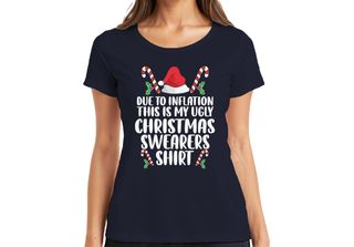 Inflation - Maglietta Natalizia Di Inflazione - Weihnachten Xmas Christmas Dame…