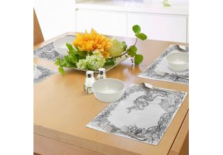 Abakuhaus Tovagliette A Forma Di Sirena, Sirena In Conchiglie Artistiche, Stell…