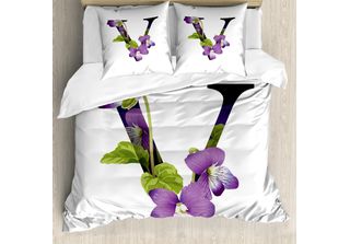 Abakuhaus Lettera V Copripiumino, Fiore Viola Sororia, Antiacaro, Adatto A Chi …