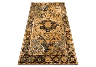 Tappeto Di Lana Polonia Dukato Ornamento Cognac Beige Beige 200X300 Cm