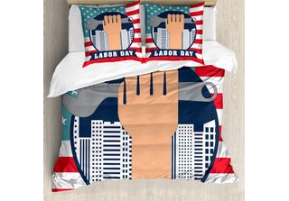 Abakuhaus Set Copripiumino Per Letto Singolo, Hand Holding Wrench, Antiacaro, A…