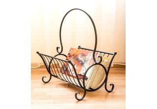 Dandibo Portagiornali In Metallo H-52 Cm Portagiornali Tavolo Laterale