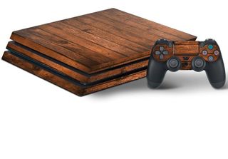 Skin Con Design In Legno Per Console Sony PS4 Pro + Controller