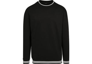 Build Your Brand BY104 | Felpa College Da Uomo, Misto Cotone - Colore: Nero/Bia…