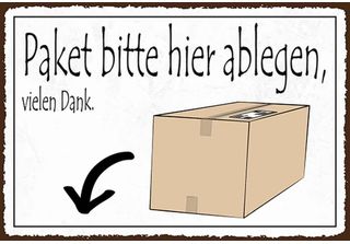 Vianmo Insegna In Legno 20X30 Cm Paket Bitte Hier Ablegen Vielen Dank