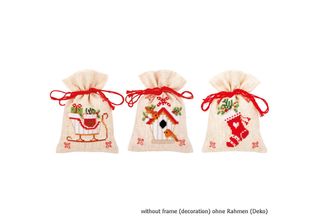 Vervaco Bustina Di Erbe Vervaco "Christmas Set Of 3"", Modello Di Conteggio"