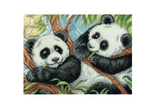 Set Punto Croce Panna "Panda"" 24X18Cm, Motivo Di Conteggio"