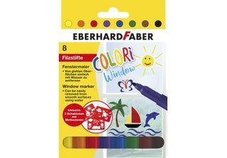 Eberhard Faber 550022 Windowmarker Colori - 1-2 Mm, 8 Colori, Assortiti, Scatol…
