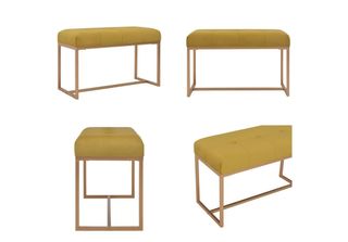 Vidaxl Panca 80 Cm In Velluto Giallo Senape - Panca - Panche - Panca Da Corrido…
