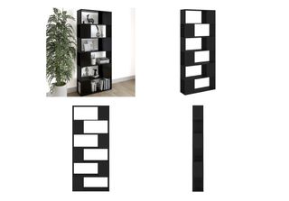 Vidaxl Libreria Divisoria Nera 80X24X186 Cm In Legno - Libreria - Librerie - Li…