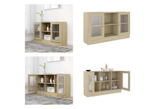 Vidaxl Vetrina Rovere Sonoma 120X30,5X70 Cm Materiale A Base Di Legno - Vetrina…