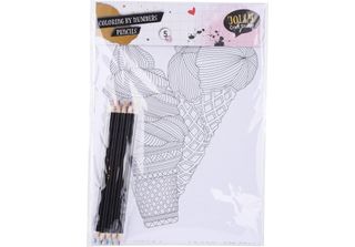 Set Da Colorare A4 Libro Da Colorare (5 Pezzi)+2 Matite Colorate (5 Pezzi)