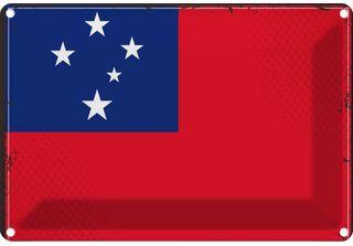 Vianmo Insegna Di Latta 20X30 Cm Bandiera Samoas Flag Of Samoa