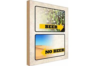 Vianmo Insegna In Legno 18X12 Cm Alkohol Bild Beer No Beer Bier