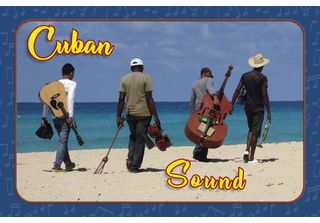 Vianmo Insegna In Legno 12X18 Cm Cuba Cuban Sound Band Am Strand