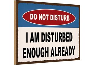 Vianmo Insegna In Legno 12X18 Cm Do Not Disturb A Am Disturbed