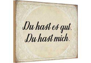 Vianmo Insegna In Legno 20X30 Cm Du Hast Es Gut Du Hast Mich