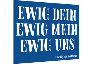 Vianmo Insegna In Legno 20X30 Cm Ewig Dein Ewig Mein Ewig Uns