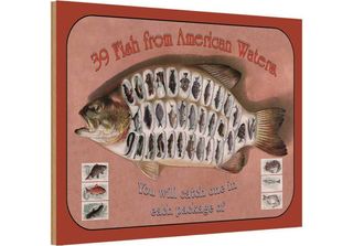Vianmo Insegna In Legno 20X30 Cm Fisch 39 Fish From American Waters