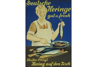 Vianmo Insegna In Legno 30X20 Cm Fisch Deutsche Heringe Gut Frisch