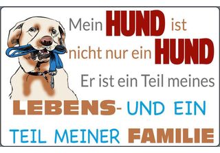 Vianmo Insegna In Legno 12X18 Cm Hund Ist Teil Meines Lebens