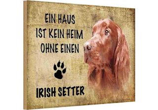 Vianmo Insegna In Legno 20X30 Cm Irish Setter Hund