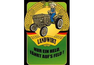 Vianmo Insegna In Legno 30X20 Cm Landwirt Nur Ein Held FäHrt