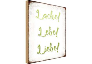 Vianmo Insegna In Legno 30X20 Cm Lache Lebe Liebe
