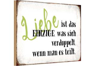 Vianmo Insegna In Legno 12X18 Cm Liebe Ist Das Einzige Was Sich
