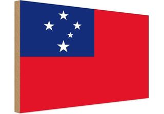 Vianmo Insegna In Legno 12X18 Cm Bandiera Samoas Flag Of Samoa