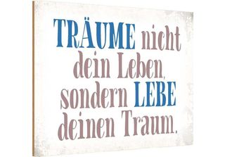 Vianmo Insegna In Legno 20X30 Cm TräUme Nicht Dein Leben Lebe