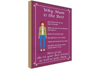 Vianmo Insegna In Legno 18X12 Cm Why Mam Is The Best Mama Beste