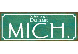Vianmo Insegna In Legno 10X27 Cm Du Hast Es Gut Du Hast Mich