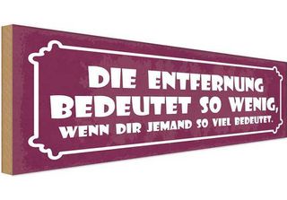 Vianmo Insegna In Legno 10X27 Cm Entfernung Bedeutet Wenig Wenn