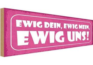Vianmo Insegna In Legno 10X27 Cm Ewig Dein Ewig Mein Ewig Uns