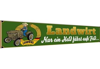 Vianmo Insegna In Legno 10X46 Cm Landwirt Nur Held FäHrt Auf Feld