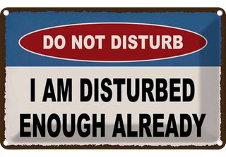 Vianmo Insegna Di Latta 12X18 Cm Do Not Disturb A Am Disturbed