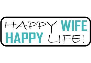 Vianmo Insegna In Legno 10X27 Cm Happy Wife Happy Life