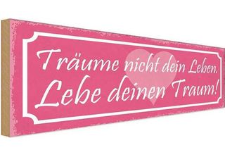 Vianmo Insegna In Legno 10X27 Cm TräUme Nicht Dein Leben Lebe