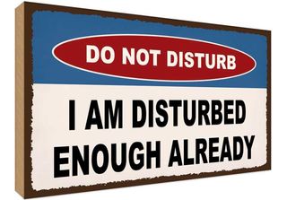 Vianmo Insegna In Legno 30X40 Cm Do Not Disturb A Am Disturbed