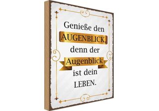 Vianmo Insegna In Legno 40X30 Cm GenießE Den Augenblick Denn