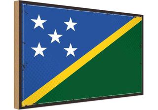 Vianmo Insegna In Legno 30X40 Cm Salomonen Retro Solomon Islands